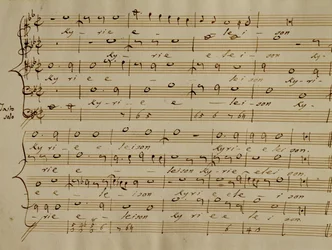 Partitura del Kyrie Eleison dalla 